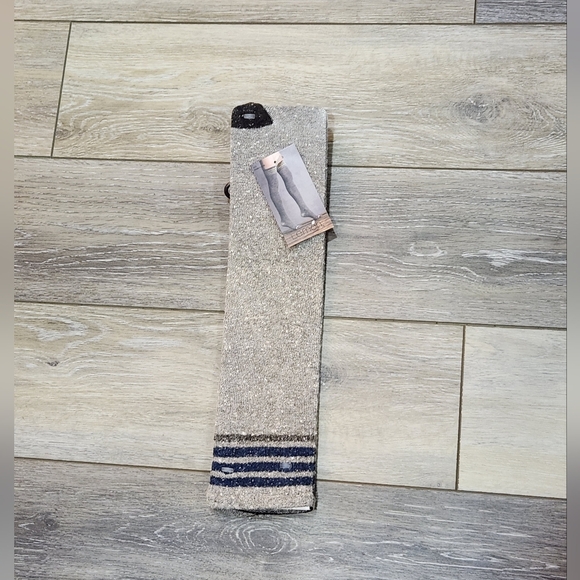 Lemon Brown Rugby Knee High  Casual Socks with Textured Pattern - Picture 3 of 5